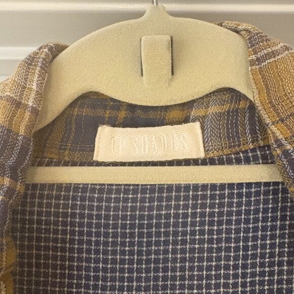 CP Shades Cora Double Cotton Gauze Plaid Shirt Dress L - Picture 4 of 7